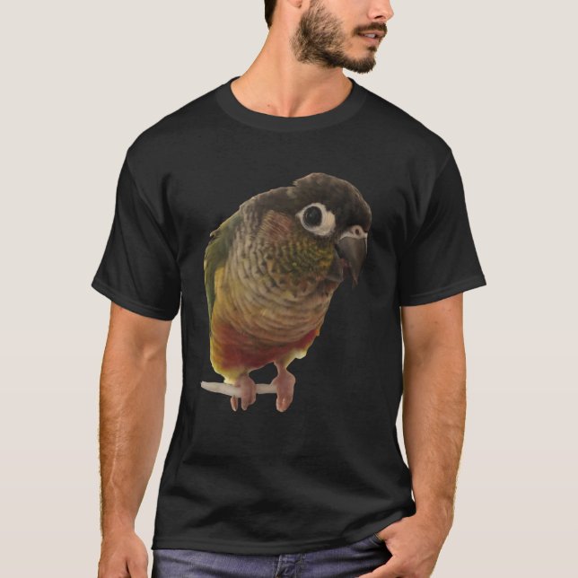 Camiseta Design de Pássaro de Cenoura Verde (Frente)
