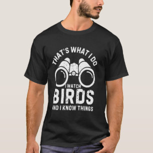 Camiseta Design de Pássaro Fofo para Homens Mulheres Observ