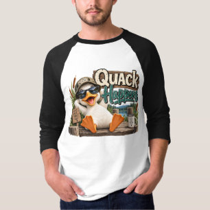 Camiseta Design de Pato de Pesca Engraçado