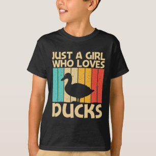 Camiseta Design De Pato Engraçado Para Meninas Crianças Do