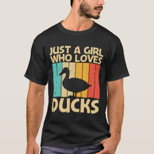 Camiseta Design De Pato Engraçado Para Meninas Crianças Do