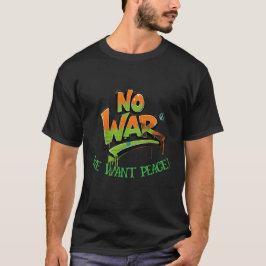 Camiseta design de Paz de Grafite "Sem guerra" personalizad