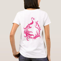 Camiseta Design de Peacock White para Mulheres