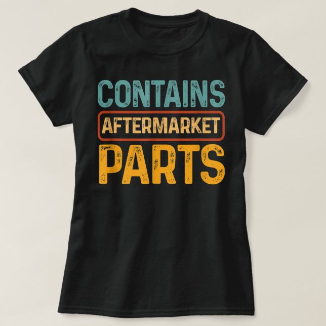 Camiseta Design de Peças de Pós-Mercado Bionário - Knee e H (Frente do Design)