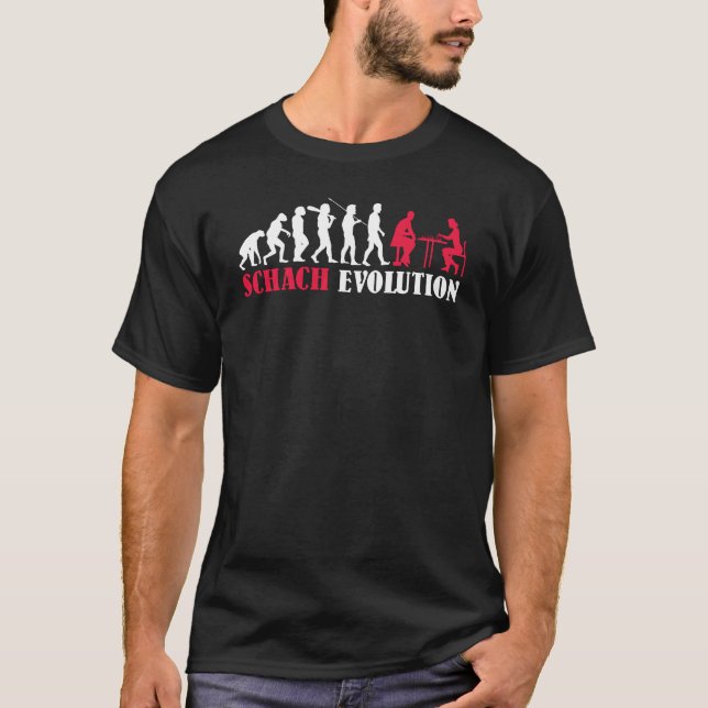 Camiseta Design de Peças de Xadrez para Jogos de Xadrez de  (Frente)