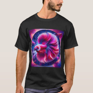 Camiseta Design de Peixe Betta Redondo