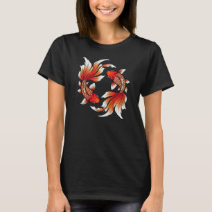 Camiseta Design de peixe-dourado estilizado inspirado na Ás