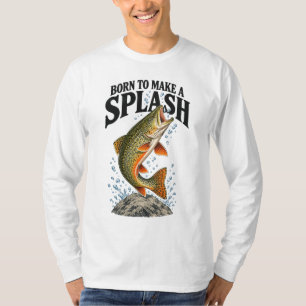 Camiseta Design de Peixe Truta de MI Faz um Estouro