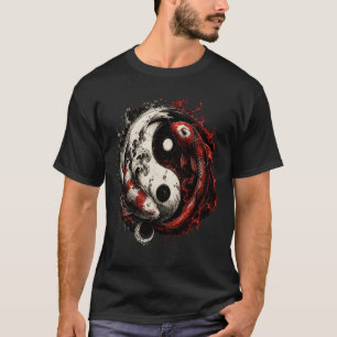 Camiseta Design de Peixe Yin Yang em Equilíbrio