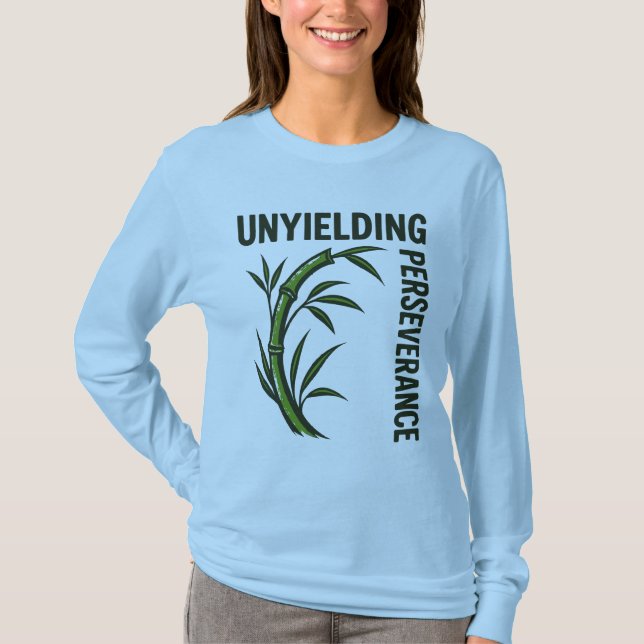Camiseta Design de Perseverança Inflexível (Frente)