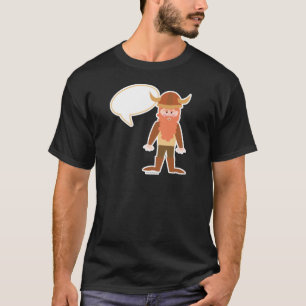Camiseta Design de Personagem de desenho animado de Recorte