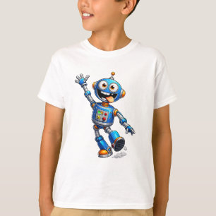 Camiseta Design de Personagem de Tecnologia de Desenho Anim