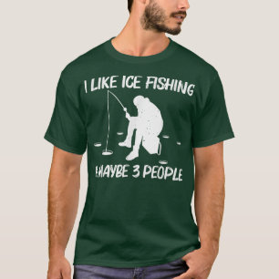 Camiseta Design De Pesca De Gelo Engraçado Para Homens, Bur