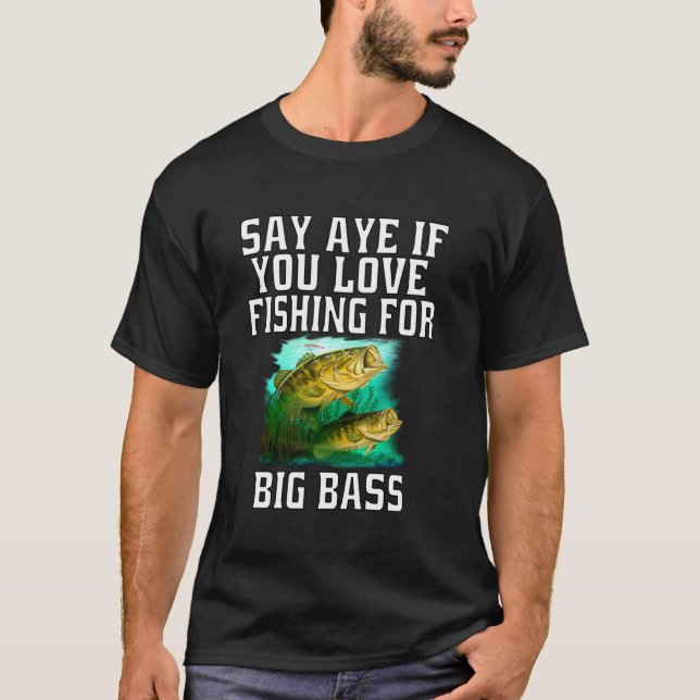 Camiseta Design de pesca de robalo diga sim se você ama pes (Frente)