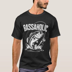 Camiseta Design de pesca de robalo viciado em Bassaholic