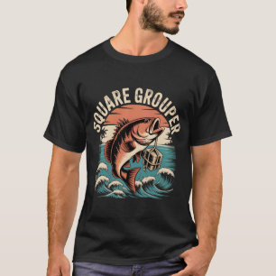 Camiseta Design de Pesca do Square Grouper