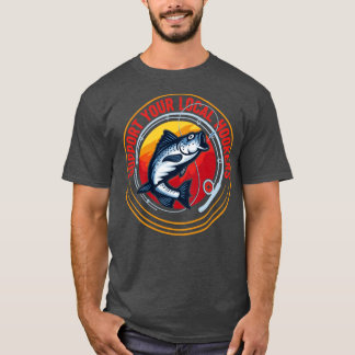 Camiseta Design de pesca engraçado para homens e mulheres q