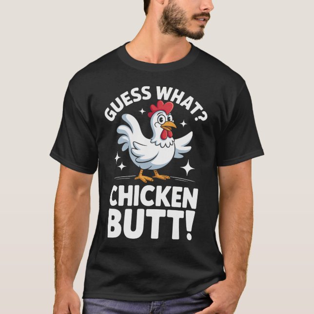 Camiseta Design de Piada de Bunda de Frango (Frente)
