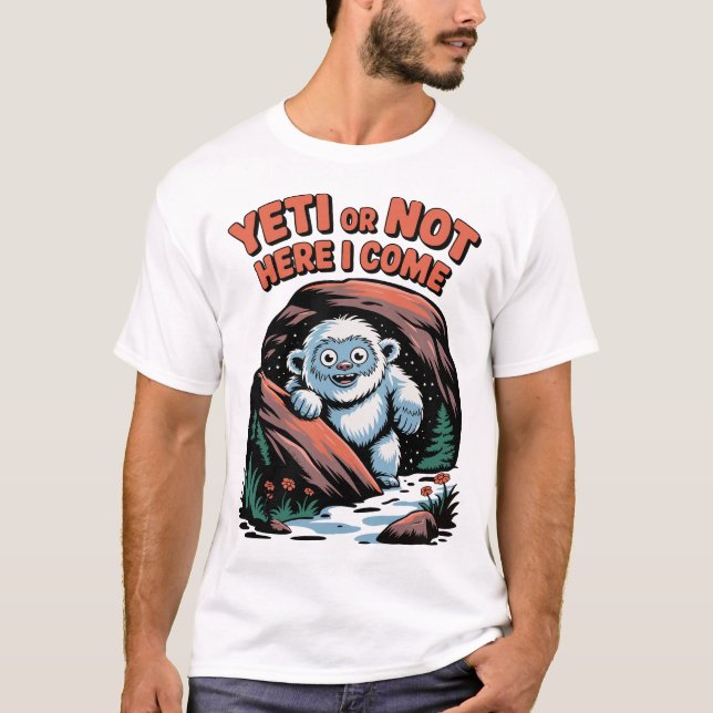 Camiseta Design de Piada de Criptídeo Engraçado - Monstro d (Frente)