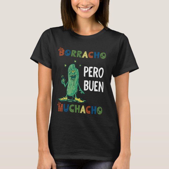 Camiseta Design de picles mexicano engraçado - Borracho per (Frente)