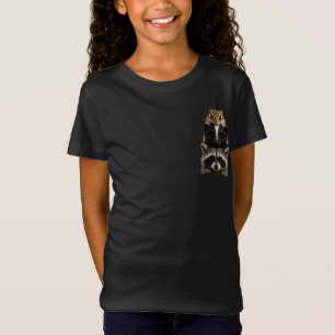 Camiseta Design de Pilha de Esquilo, Gambá e Guaxinim