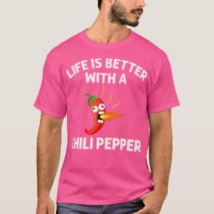 Camiseta Design De Pimenta Engraçada Para Homens Mulheres E