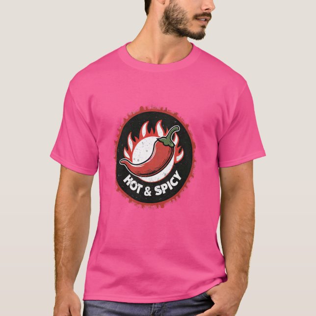 Camiseta Design de pimenta picante e engraçada (Frente)