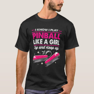 Camiseta Design De Pinball Engraçado Eu Sei Que Toco Pinbal