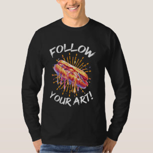 Camiseta Design de Pincel acrílico para Roda Colorida 1