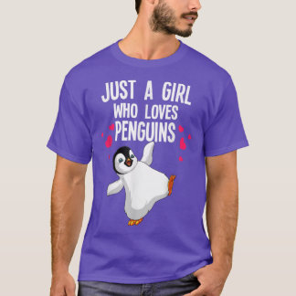 Camiseta Design De Pinguim Engraçado Para Mulheres Meninas