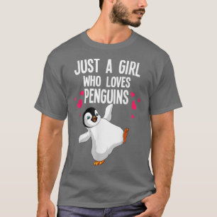 Camiseta Design De Pinguim Engraçado Para Mulheres Meninas