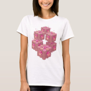 Camiseta Design de PINK COINS Rosa Intenso