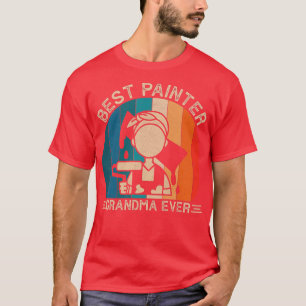 Camiseta Design De Pintor Retroativo Para A Avó Engraçada