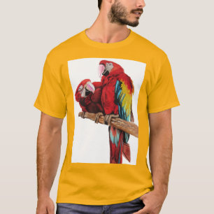 Camiseta Design de pintura de aquarela vermelho colorido