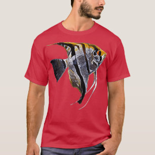 Camiseta Design de Pintura Gráfica Angelfish