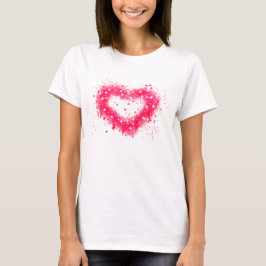 Camiseta design de pintura rosada a rosa com spray de grafi