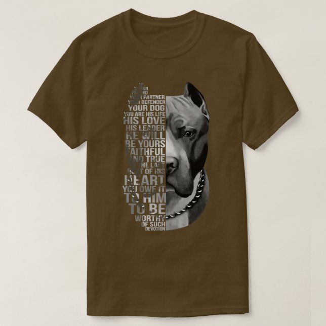 Camiseta Design de pitbull bonito (Frente do Design)