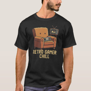 Camiseta Design de Pixel Art Retrô Gamer Relaxante