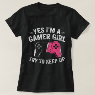 Camiseta Design de Poder de Garota Gamer para Amantes de Vi