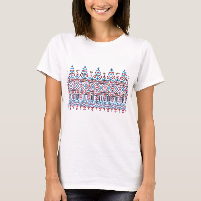 Camiseta Design de pontos cruzados (Frente)