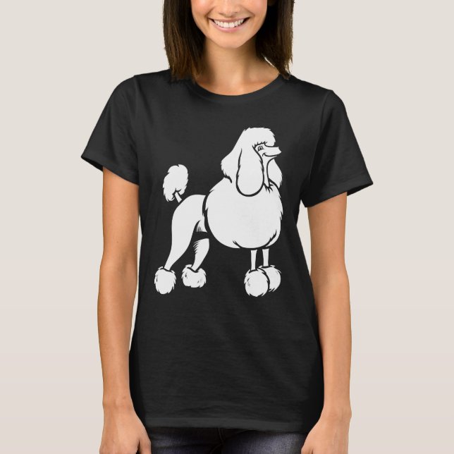 Camiseta design de poodle branco (Frente)