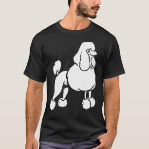 Camiseta design de poodle branco    