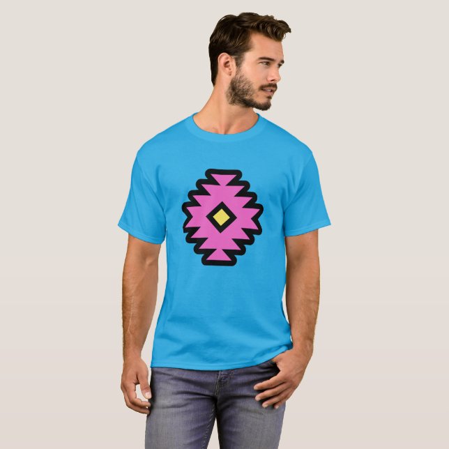 Camiseta Design de Pop de Arte Geométrica Sudoeste (Frente Completa)