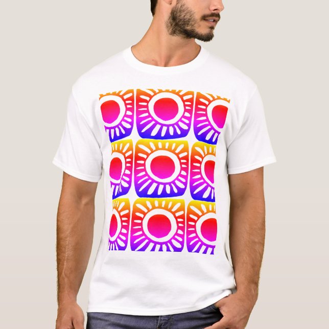 Camiseta design de pop em cores brilhantes (Frente)