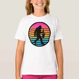 Camiseta Design de pôr do sol retrô de saxofone de jazz Big