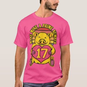 Camiseta Design de Porco Amarelo - Faça do Mino Um Número P