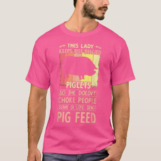 Camiseta Design de Porcos de Bellying Pote para de - Farma