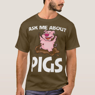 Camiseta Design De Porcos Engraçados Para Homens Fazendas D