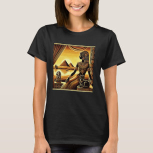 Camiseta Design de Poster do Gato no Balcão da Rainha do Eg