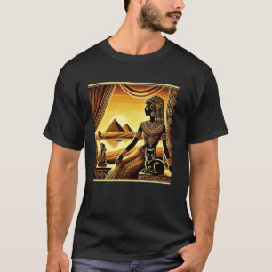 Camiseta Design de Poster do Gato no Balcão da Rainha do Eg